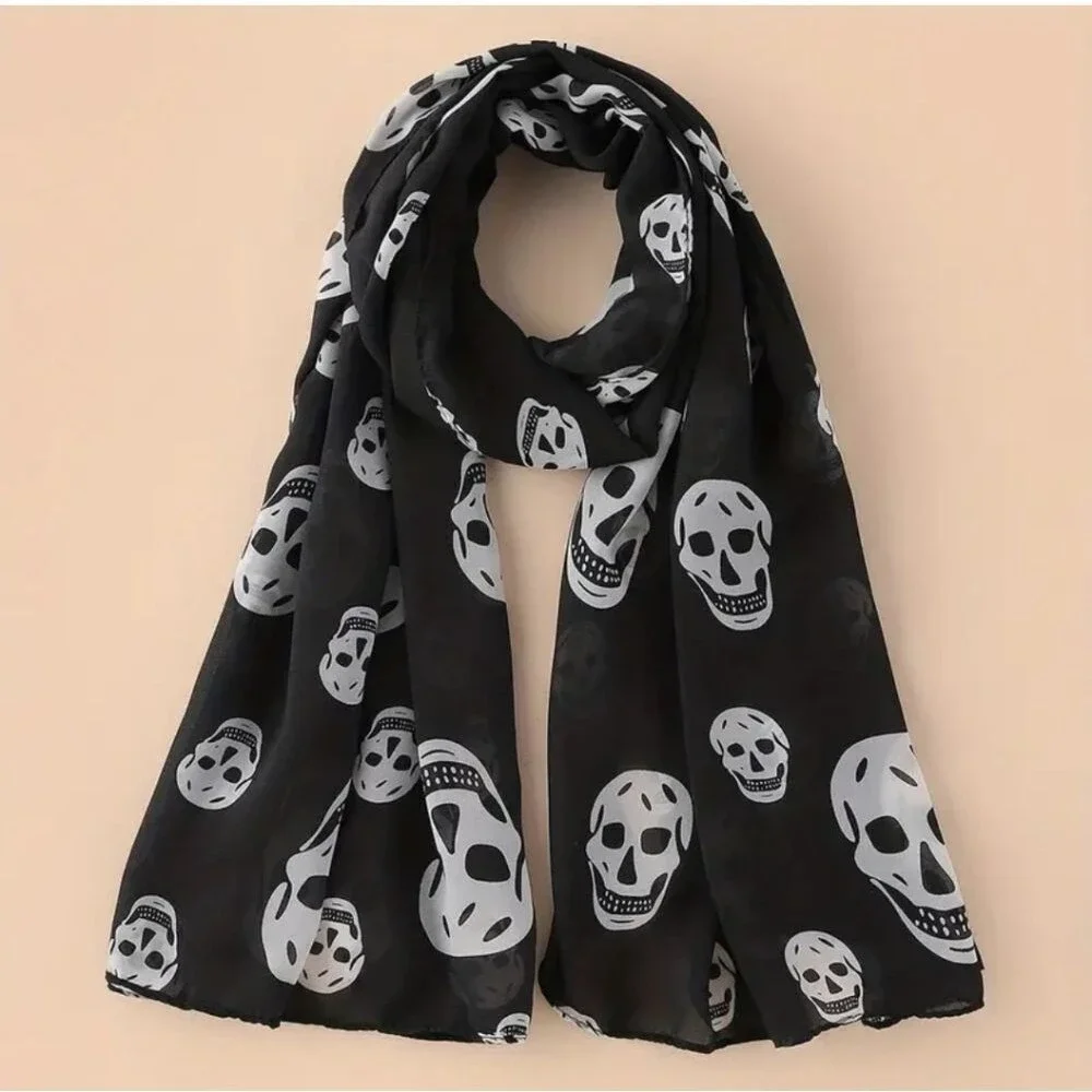 N/A skull scarf